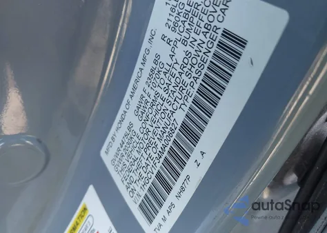 2021 Honda Accord Sport z USA, uszkodzony, nr VIN 1HGCV1F34MA006827